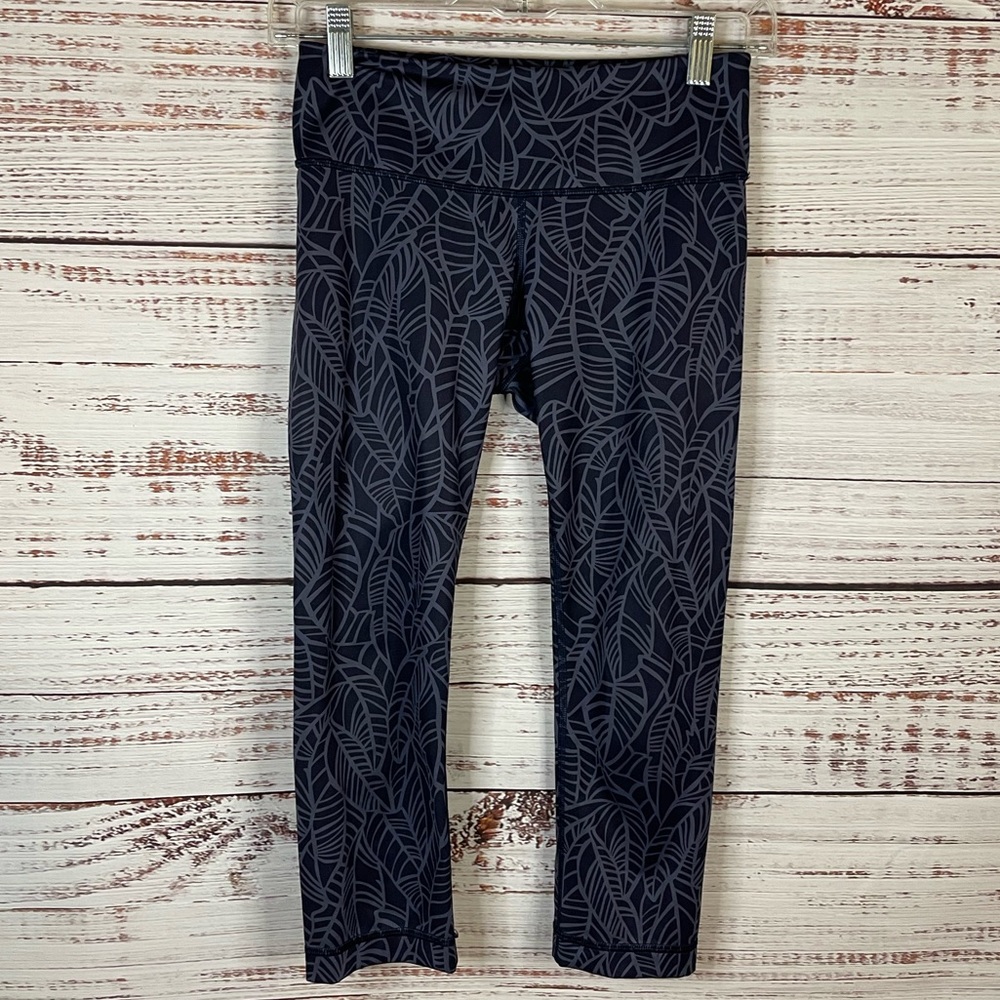 Lululemon Banana Leaf Wunder Under crop Leggings Size 4 Luxtreme - Picture 6 of 6